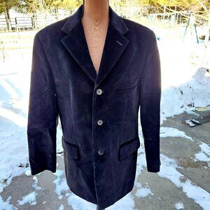 Wilke Rodriguez Black Velour Mens Blazer Jacket Pre-owned Size 40